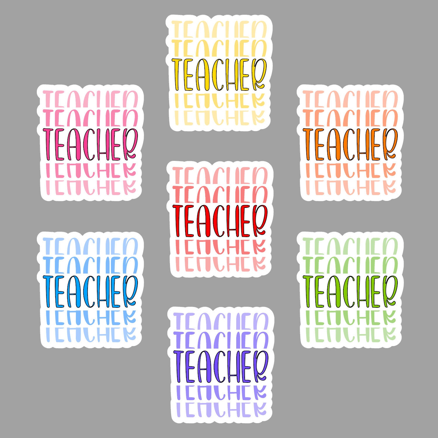 teacher sticker stickers for teachers educator sticker etsy