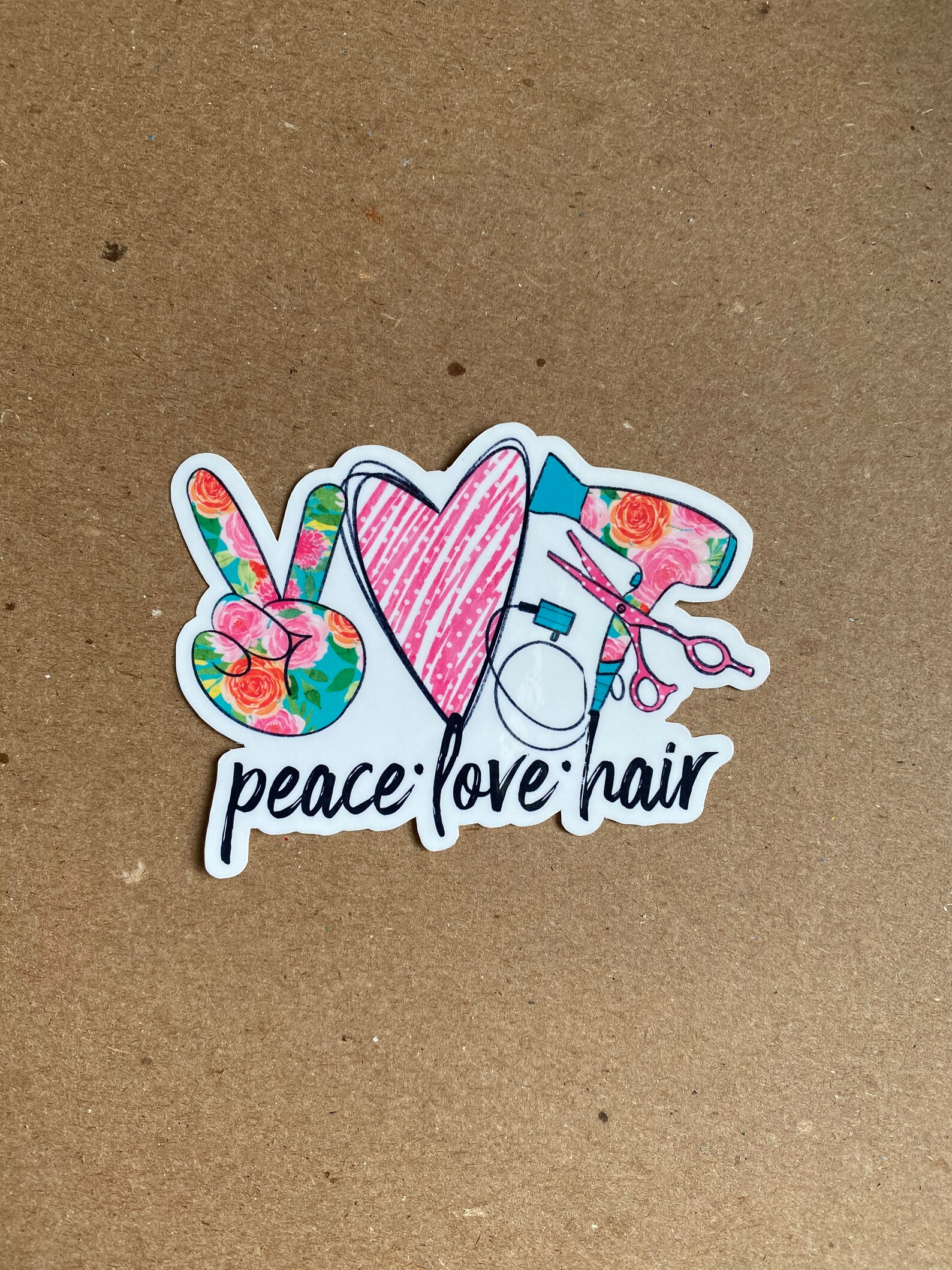 Peace Love Hair Sticker Hair Dresser Sticker Cosmetologist Etsy