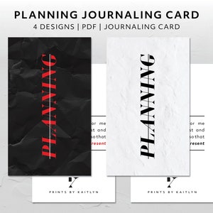 Planning Quote Printable Planner Journal Cards Trendy Quote Design Pocket Inserts Minimal Aesthetic Planning Accessory Decorative