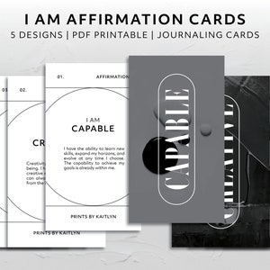 I Am Affirmation Imprimable Agenda Agenda Cartes Bundle Inspirational Pochette Insertion Esthétique Minimale Planning Accessoire Devis Rappel Déco