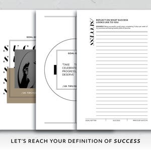 Mini HP, Goal-Getter Guided Workbook Toolkit motiverende doelen planning Habit Tracker Activiteitenbundel Afdrukbaar productiviteitssysteem afbeelding 7
