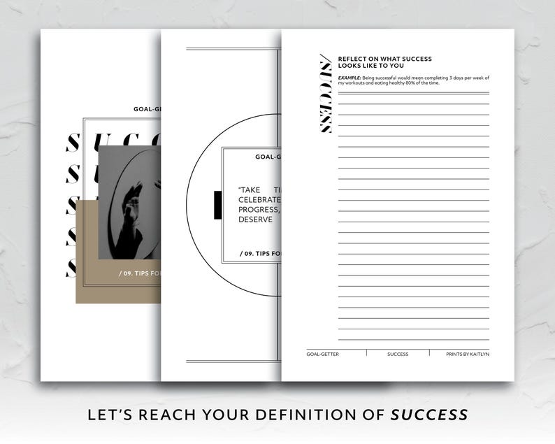 Mini HP, Goal-Getter Guided Workbook Toolkit motiverende doelen planning Habit Tracker Activiteitenbundel Afdrukbaar productiviteitssysteem afbeelding 7