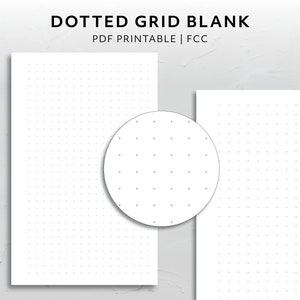 FCC, Dotted Grid Blank Refill Simple Notes Lists Sketch Layout Functional Minimal Aesthetic Printable Planner Insert Idea Drawing Grid