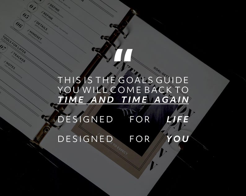 Mini HP, Goal-Getter Guided Workbook Toolkit motiverende doelen planning Habit Tracker Activiteitenbundel Afdrukbaar productiviteitssysteem afbeelding 2