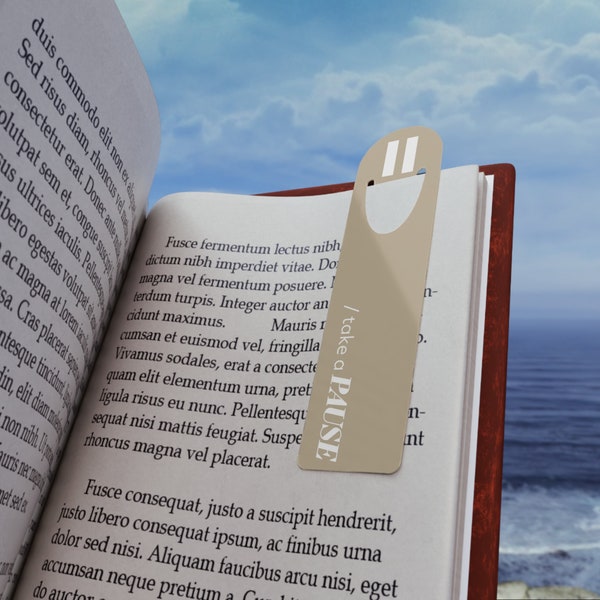 Regalo de marcapáginas de aluminio para amantes de los libros, regalo de diseño minimalista de marcapáginas inspirador y moderno, accesorio de escritorio para amantes de los lectores y planificadores ávidos