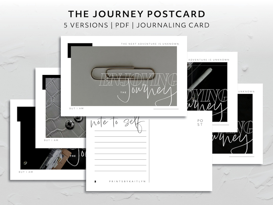 Printable Planner Journal Cards the Journey Postcard Bundle Trendy ...