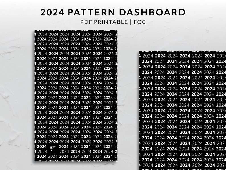 FCC 2024 Pattern Dashboard, Typographic, Simple, Minimal Planner
