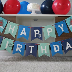 Shark Birthday Banner, Fintastic Shark Banner, Sharks, Shark Birthday Party, Nautical Banner, Nautical Birthday, Under the Sea Birthday,