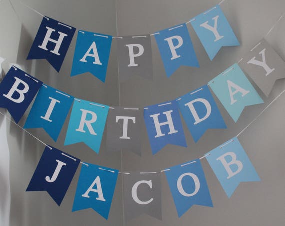 Boy Birthday Banner Happy Birthday 