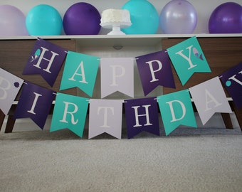 Mermaid Birthday Banner, Mermaid Party, Mermaid Banner, Mermaid Birthday, Under The Sea Party, Under the Sea Banner, Mermaid Decorations