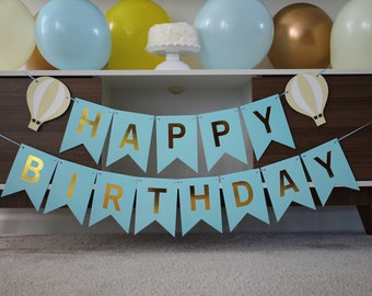 Hot Air Balloon Banner, Up Up and Away, Hot Air Balloon 1st Birthday, Oh the Places Banner, Hot Air Balloon Birthday, Hot Air Balloon Baby