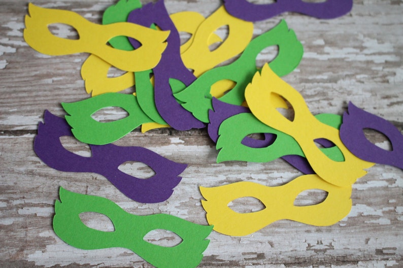 Mardi Gras Confetti Mardi Gras Party Mardi Gras Birthday Mardi Gras Theme Mardi Gras Mask Mask Confetti Masquerade Party Confetti