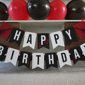 Rock N' Roll Birthday Banner, Rock N' Roll Birthday Party, Guitar Banner, Music Birthday Banner, Rock N' Roll Party Decorations, Music Party image 7