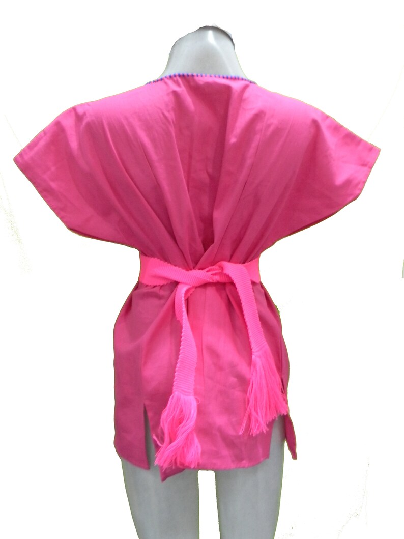 Mexican blouse mexico peasant blouse oaxaca boho blouse party blouse cotton fits M-L T9