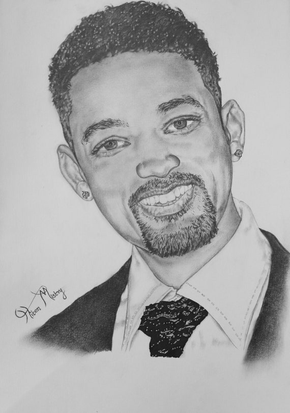 Drawing will smith  Realistic sketch  YouTube