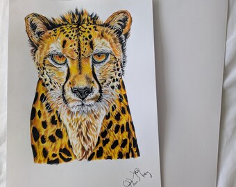 計測された本能｜オリジナルチーター画｜世界に一つだけの野生動物