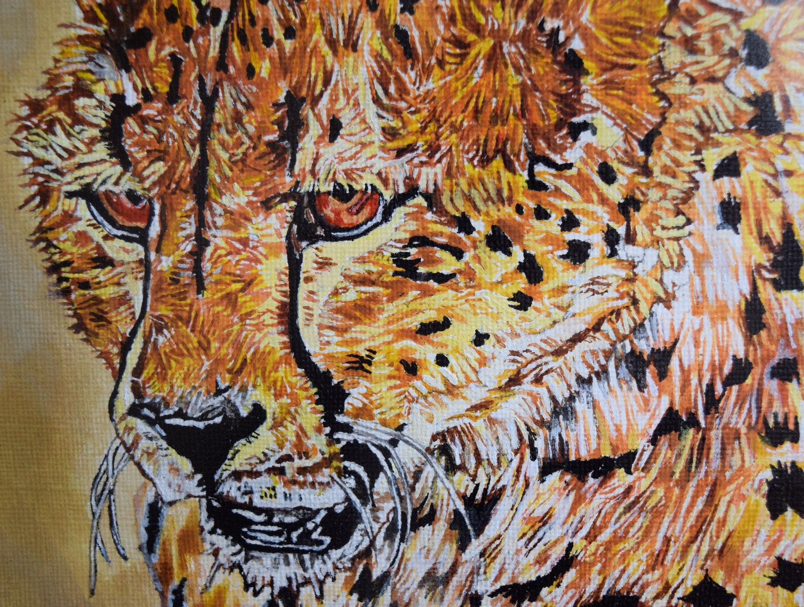 Original Cheetah Acrylic Painting Original Cheetah Acrylic Painting