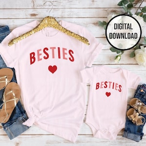 Bästa vänner alla hjärtans dag SVG, mors dag png, mamma mini mors dag svg, bästa vänner svg png eps, alla hjärtans dag svg, bästisar mamma mini svg