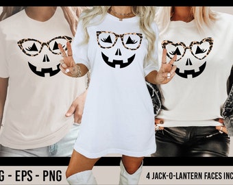 Pumpkin Face SVG, Pumpkin Face Bundle Png, Fall Jack o Lantern Face SVG Png, Pumpkin Face Glasses SVG, Pumpkin SVG, Punpkin Face download