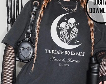 Til Death Skeleton Bride or Die Custom Bachelorette Logo Png Till Death Bachelorette Personalized Gothic Bride Bridesmaid Bach Favor TVD