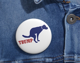 Regalo de broma divertido de Trump, botón divertido de Trump, regalo anti Trump, botón Fck Trump, botón No voté por él, botón divertido de Trump