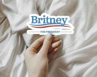 Pegatina de Britney, pegatina con nombre personalizado, "It's Britney Bitch", pegatina troquelada, pegatina para portátil, pegatina para botella de agua, pegatina política