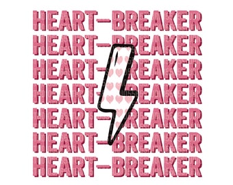 Heartbreaker Png, Valentine’s Day PNG, Digital Download, Retro Valentine's Day Png, Kids Valentines Shirt Png, Sublimation Design Download
