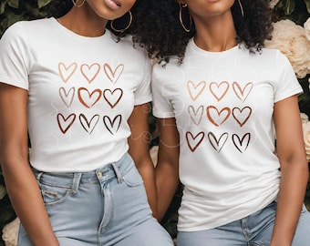 Equality Shirt Skin Tone Hearts Shirt Diversity Shirt Kindness Shirt Anti Racism Racial Equality Tee Be Kind Shirt Teach Kindness