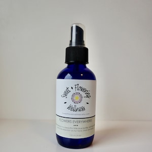 Blumen Überall | Floraler Aromatherapie Nebel | Rosen Gesichts toner | Alle Hautarten | Body Spray | Leinen & Raumspray | Natürliches Parfüm
