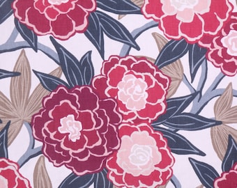 Decorator Fabric by the Yard - Peony Vine Berry Crush - by Robert Allen Home