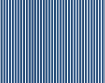 Decorator Fabric by the Yard - Wallace Stripe Mariner - by Covington Fabrics