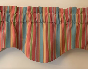 Harbor Island Stripe Shaped Valance