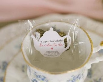 Tea Bridal Shower Favour - Tea Wedding Shower Favor - Cup of Tea with the Bride-to-Be - Afternoon Tea - High Tea - Guest Gift - Zero Waste