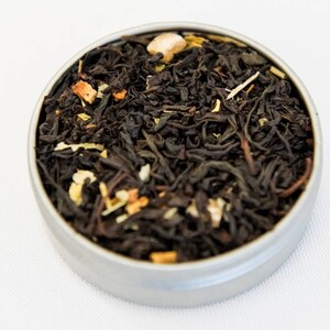 Tea Stocking Stuffer Secret Santa Christmas Blend Tea Tin White Elephant Gift Tea Sample image 4