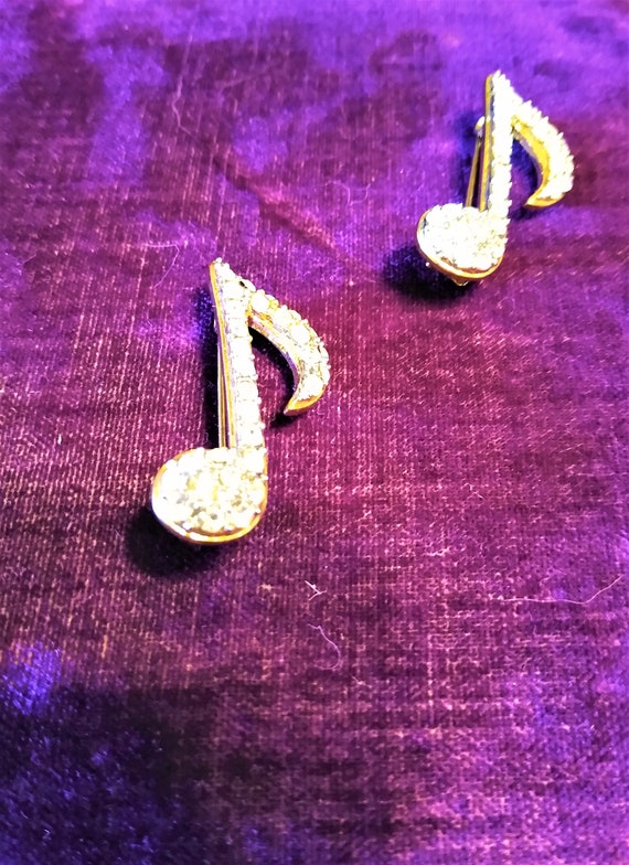 Swarovski Crystal in Gold tone 8th MUSIC NOTE   m… - image 4
