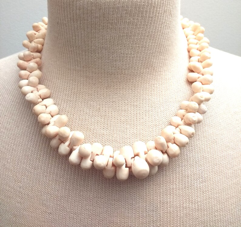 Unique vintage bone necklace