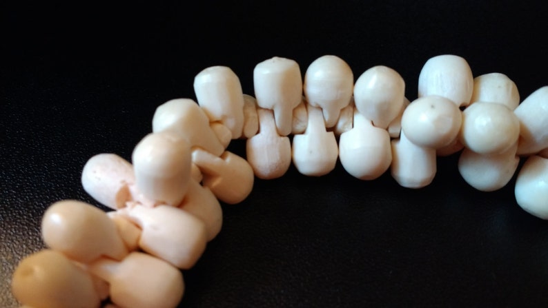 Unique vintage bone necklace