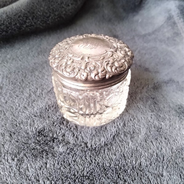 Antique Powder Jar Etsy