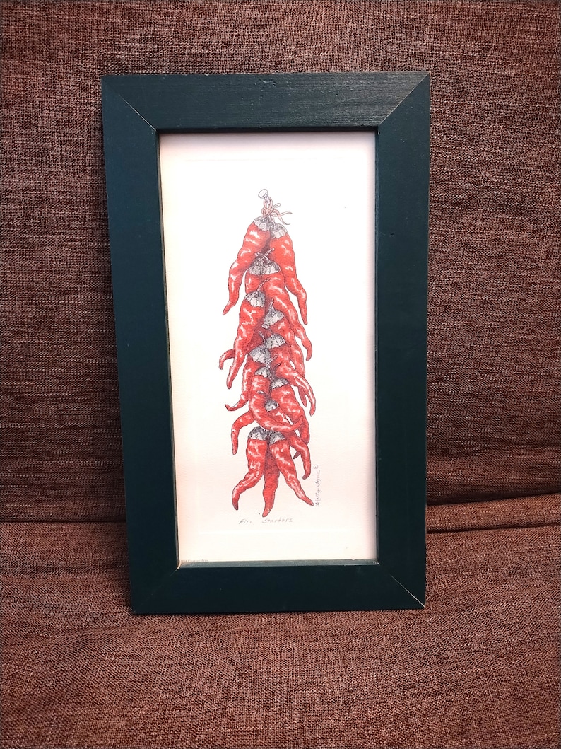 Chili Peppers Fire Starter Framed Print by Marty Fyne Etsy