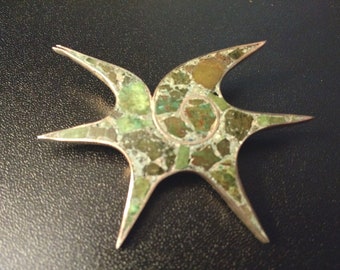 Vintage Mexican BETO Sterling Silver Brooch