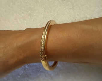 Glänzendes Gold klar Strass Klapp Armreif Armband