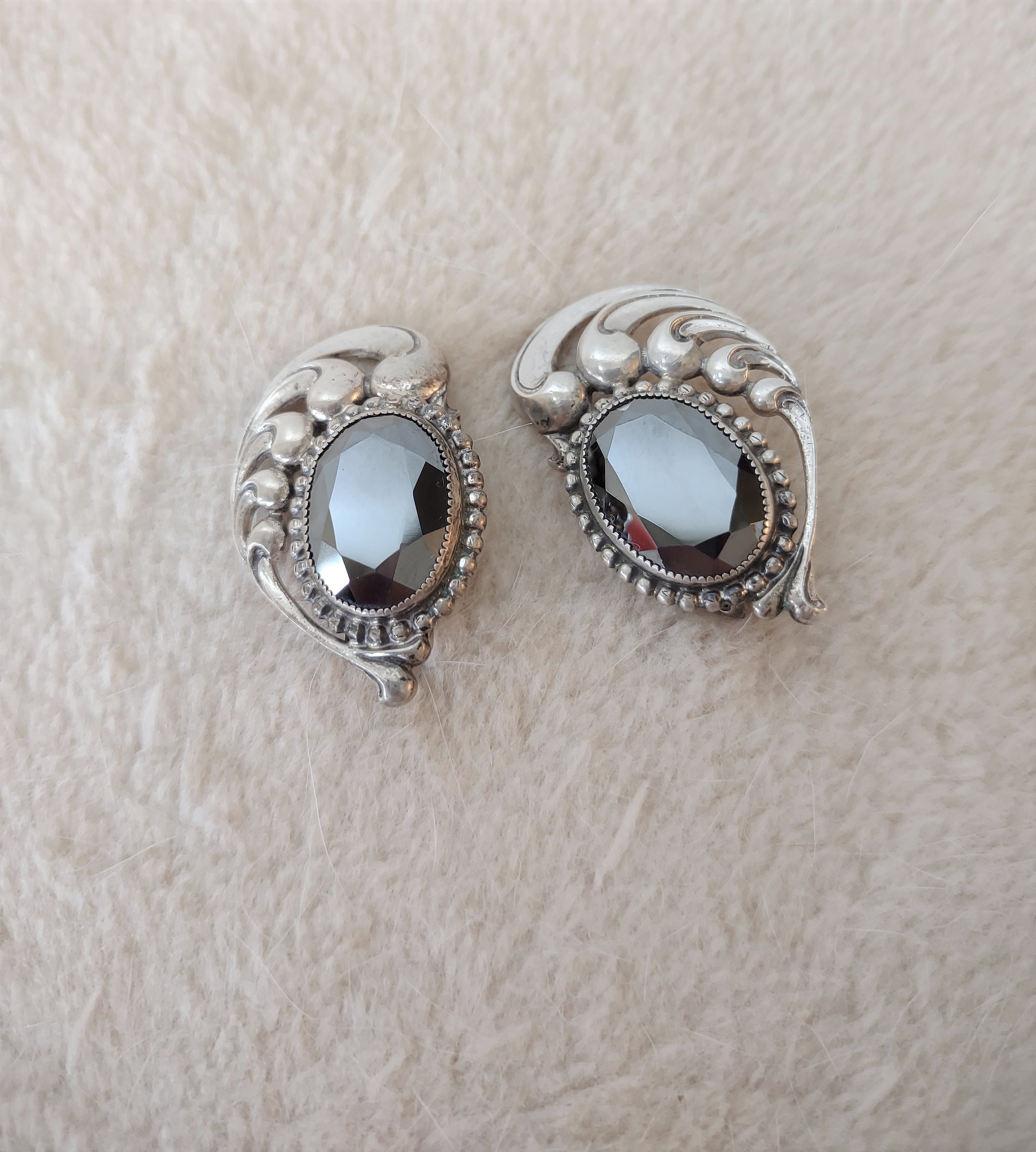 Demi-parure Vintage Danecraft - Broche Et Clips En Argent Sterling - Occasion