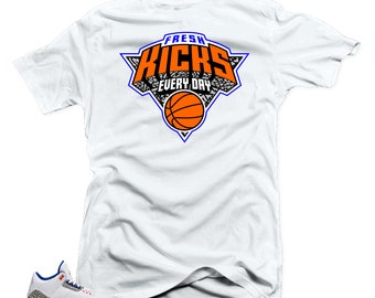 retro 3 knicks shirt