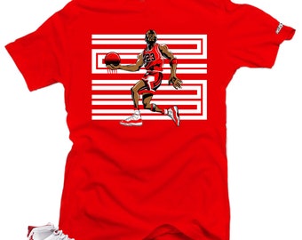 Shirt To Match Jordan 11 Cherry Varsity Red - FLY 11 Air Sneaker Tees