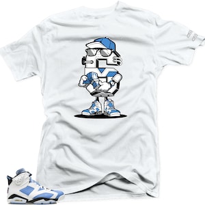 Jordan Retro 6 UNC University Blue Match Shirts-Snelos 6&#39;s Tees