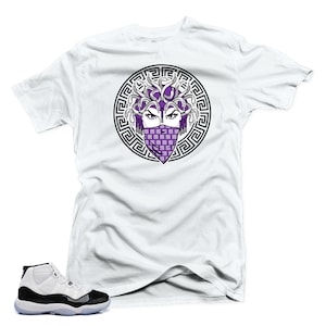 Jordan 11 Concord shirt -Medusa  45 White