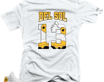 Jordan Retro 13 Retro Del Sol Match Shirts- Del Sol 13 Tees