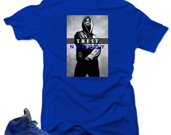 Shirt to Match Air Jordan Retro 5 Blue 