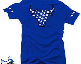 Camisa a juego Air Jordan Retro 4 Motorsport zapatillas" Bull 4 " Royal tee