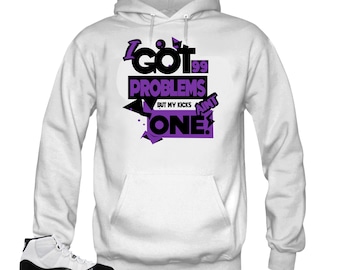 Jordan 11 Concord Hoodie-99 Problems White